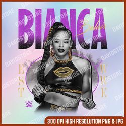 WWE Bianca Belair Distressed Black & White Photo Portrait png, PNG High Quality, PNG, Digital Download