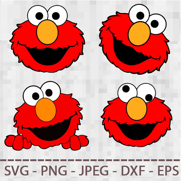 Elmo Vector Elmo Smiley Face Sesame Street Svg Dxf Eps Pdf Png Free Sesame Street