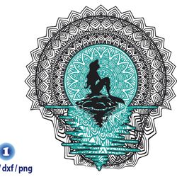 disney mermaid mandala svg, the little mermaid svg png