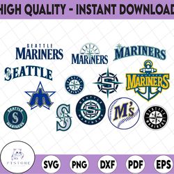 13 files seattle mariners svg, baseball clipart, cricut seattle svg, mariners svg, cutting files,  mlb svg, mlb svg, cli