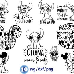 disney stitch svg, ohana means family svg, ohana quotes svg, ohana png