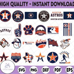 25 files houston astros svg bundle, houston astros clipart, houston svg, astros svg, vector, cricut, cut file, mlb svg,