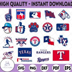 21 files texas rangers svg, baseball clipart, cricut texas svg, rangers svg, cutting files, mlb svg, instant download