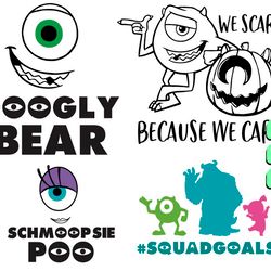 disney monster inc quote svg, mike wazowski svg, sullivan svg, monster inc png