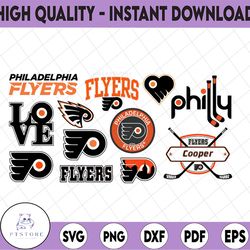 11 files philadelphia flyers bundle svg, flyers svg, nhl svg,nhl svg,  hockey cricut, cut file, clipart   cricut   silho