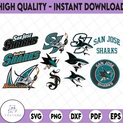 11 files san jose sharks bundle svg, dxf, png, eps, san jose svg, sharks svg, nhl svg, nhl, hockey cricut, hockey svg, c