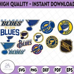 12 files st louis blues svg bundle, st louis, blues svg files, nhl svg, nhl svg,dxf cutting files, cuttable svg file, in