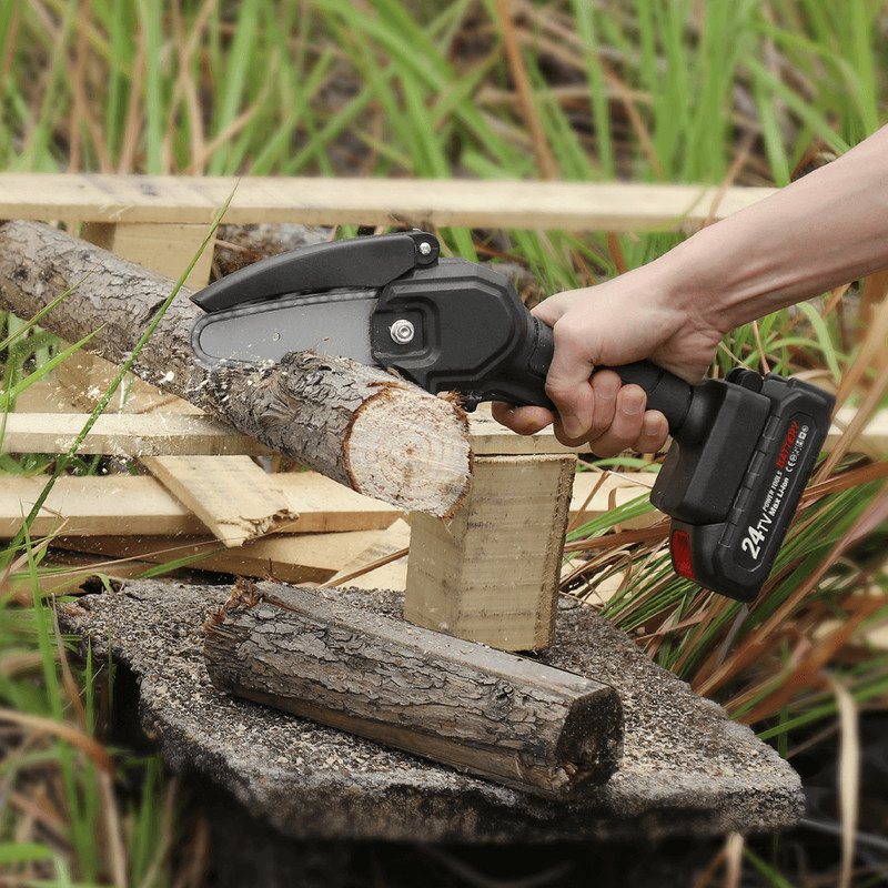 Storage-Friendly and Efficient Mini Battery Powered Chainsaw 2