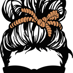 messy bun, messy bun svg, messy hair svg, mom life svg, png dxf eps file