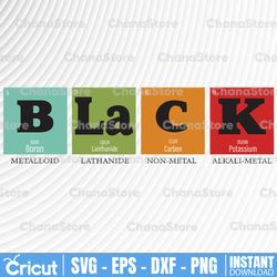 black periodic table black lives matter svg blm svg png cricket silhouette