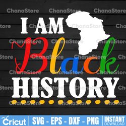 i am black history svg, african american svg, africa map, fingerprint png, month, cricut design, silhouette, sublimation