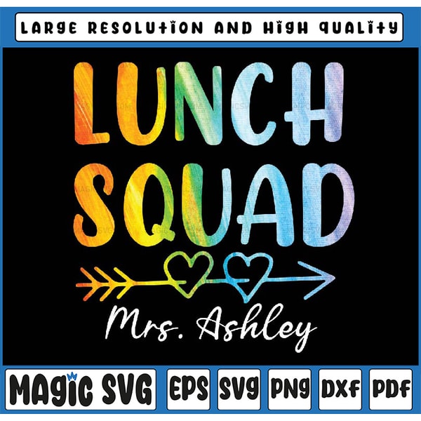 Unique Lunch Names Personalized Lunch Squad Png, Custom Name School Lunch Ladie | Inspire ...