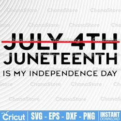 juneteenth is my independence day not july 4th svg, png jpeg text file, cricut or silhouette cutting file