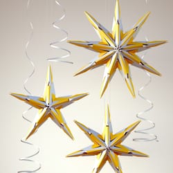 3d papercraft weaving stars set pdf dxf templates