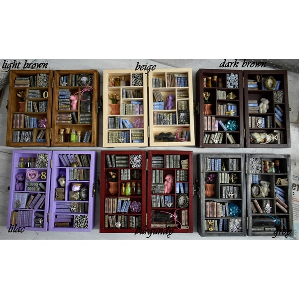 A miniature library with minibooks the bookshelves in the li - Inspire ...