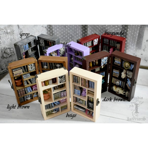 A miniature library with minibooks the bookshelves in the li - Inspire ...