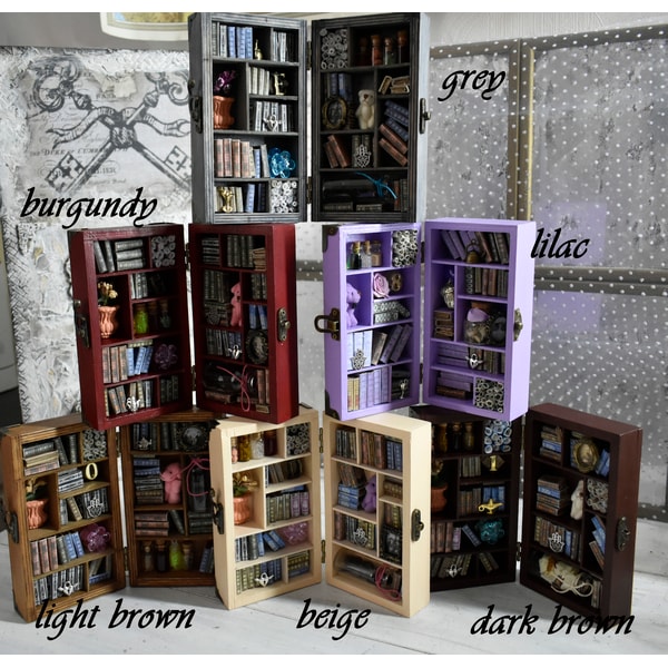 A miniature library with minibooks the bookshelves in the li - Inspire ...