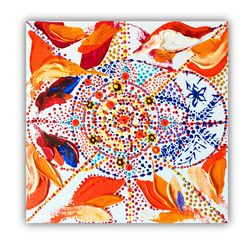 Mandala Painting Sacred Geometry Original Art Spiritual Artwork Small Painting