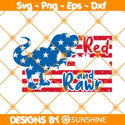 Red White Rawr SVG, 4th of july svg, Independence day svg, Dinousaur America SVG, Patriotic USA Svg, File For Cricut