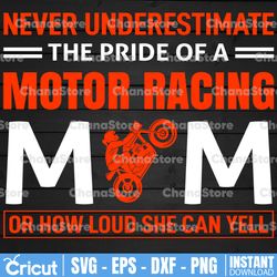 moto momma svg -  never underestimate the price of a motor racing mom cricut cameo silhouette cutting file design commer