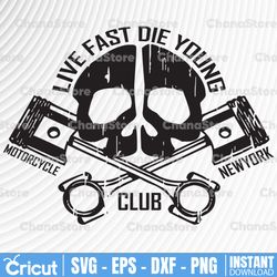 live fast die young motorbike papercutting template, vinyl template, personal use template, svg, jpeg,