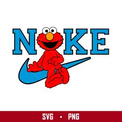 nike elmo svg, elmo swoosh svg, nike logo svg, elmo svg, nike sesame street svg, png digital file