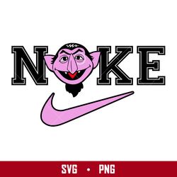 count von count nike svg, nike logo svg, count von count swoosh svg, nike sesame street svg, png digital file