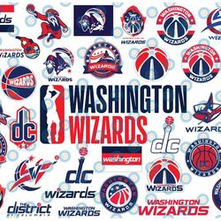 34 files washington wizards nba basketball bundle svg washington svg, wizards svg, washington wizards clipart, nba svg,