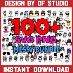 100 messy bun hair mom mega svg bundle mom life mega png files | super sale momlife cut file | mom shirt dxf | mom life