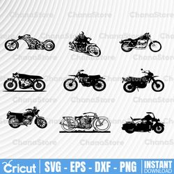 motorcycle svg, motorbike svg, chopper svg cruiser svg harley svg clipart, files for cricut vector for silhouette svg