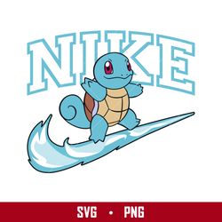 nike squirtle svg, pokemon squirtle swoosh svg, nike logo svg, pokemon nike svg, png digital file