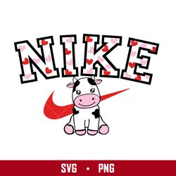 nike dairy cow svg, nike logo svg, dairy cow svg, png digital file