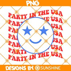 Smile Party in the USA  PNG Sublimation, 4th of July Png Sublimation, Independence Day Png, American Png