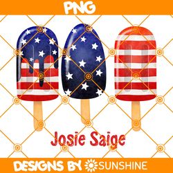 Josie Saige Ice Cream PNG Sublimation, 4th of July Png Sublimation, Independence Day Png, American Png