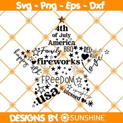 4th Of July SVG, Independence Day SVG, America Svg, Star Patriotic Svg, Fourth of July Svg, File For Cricut