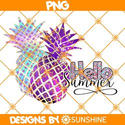 Pineapple Hello Summer PNG Sublimation, Hello Summer Sublimation, Summer Beach Png, Sublimation or Printable