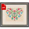 Lace Floral Heart Cross Stitch Pattern Vintage Floral Cross Stitch Pattern 0