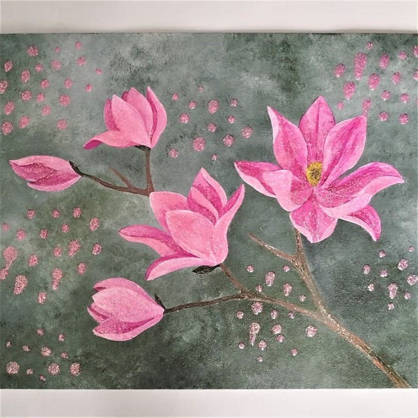Flowers-acrylic-shiny-painting-pink-magnolia-art-wall-decoration.jpg
