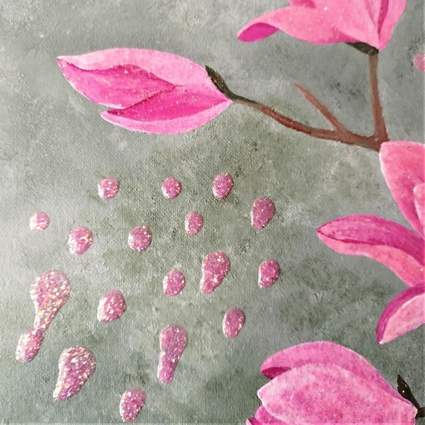 Glitter-painting-with-pink-magnolia-art-in-a-frame.jpg