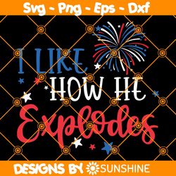 I Like How She Explodes SVG, Sexy 4th Of July SVG, Firework Svg, 4th Of July matching SVG, File For Cricut