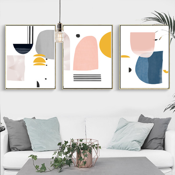 Abstract Pictures Set of 3 Posters Printable Artwork