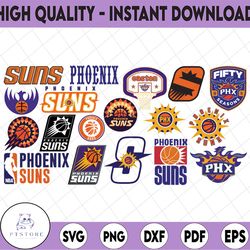 18 files nba phoenix suns, phoenix suns svg,basketball bundle svg,nba svg, nba svg, basketball clipart, svg for cricut