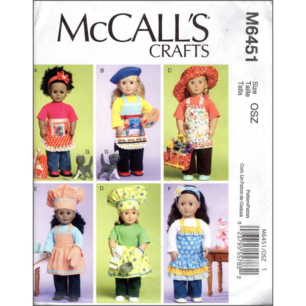 McCall's 6451 Doll clothes patterns.jpg