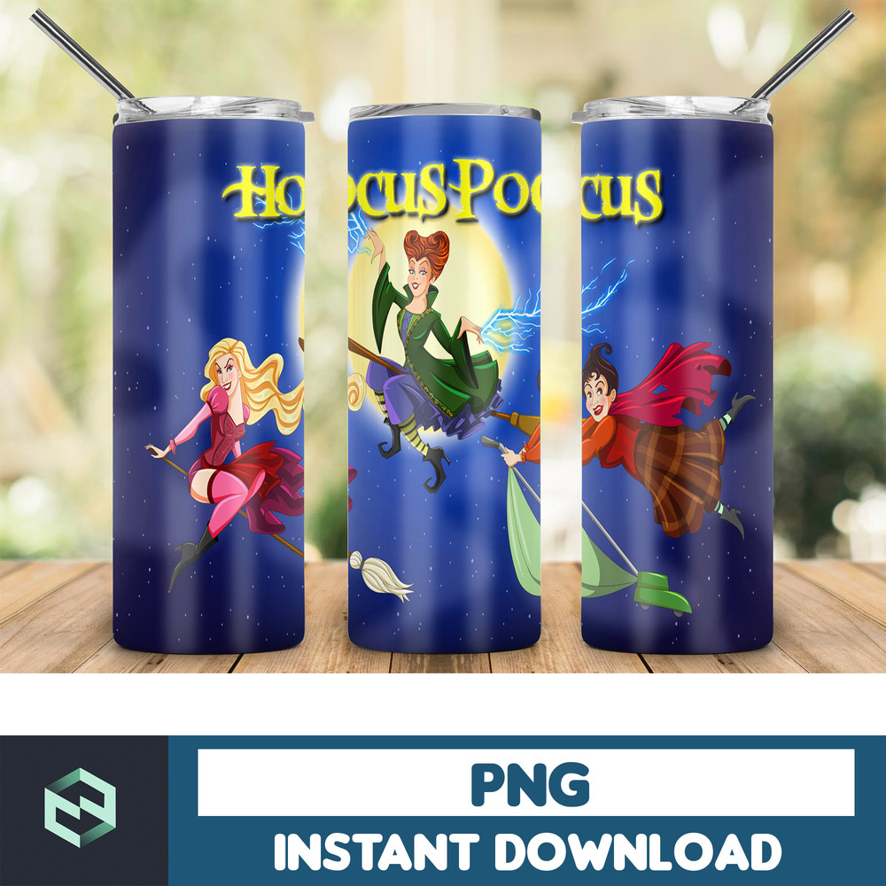 Hocus Pocus Tumbler Design, 20oz Skinny Tumbler Sublimation, Halloween Tumbler png, witches, Stickers Digital Download (24).jpg
