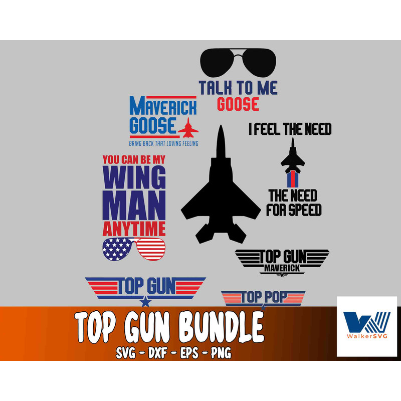 Top Gun SVG Bundle, Need For Speed, Talk To Me Goose, Maverick SVG.jpg