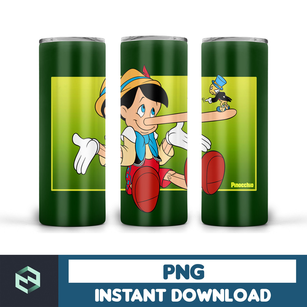 Pinocchio tumbler png, Pinocchio Tumbler wrap , PNG Instant Download , 20oz Skinny Tumbler designs, Pinocchio, Seamless Tumbler PNG (6).jpg