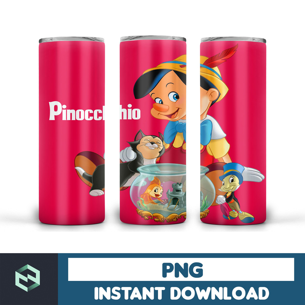 Pinocchio tumbler png, Pinocchio Tumbler wrap , PNG Instant Download , 20oz Skinny Tumbler designs, Pinocchio, Seamless Tumbler PNG (17).jpg