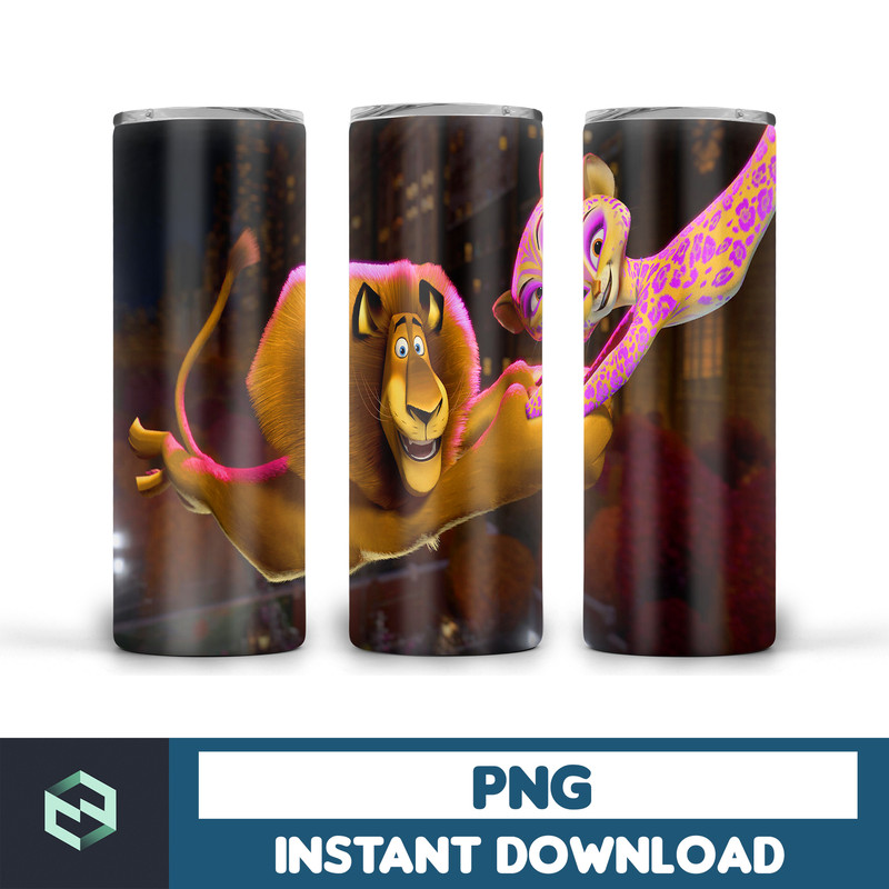 Madagascar tumbler tumbler ,Tumblers Designs 20oz Skinny Straight & Tapered, Design Template for Sublimation, Full Tumbler (3).jpg