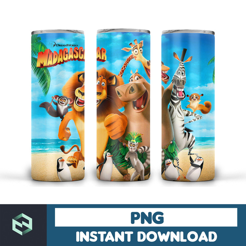 Madagascar tumbler tumbler ,Tumblers Designs 20oz Skinny Straight & Tapered, Design Template for Sublimation, Full Tumbler (19).jpg