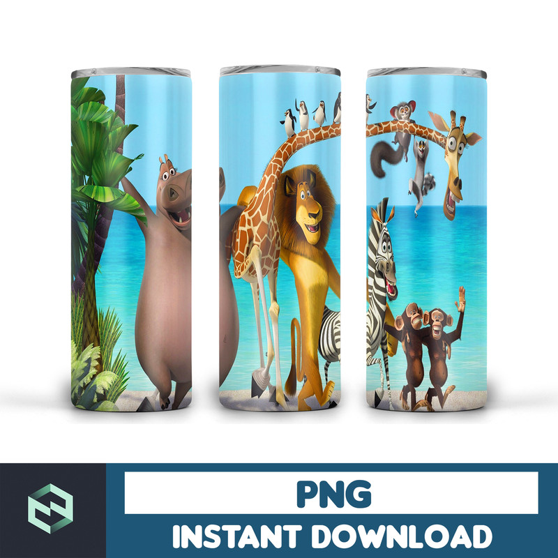 Madagascar tumbler tumbler ,Tumblers Designs 20oz Skinny Straight & Tapered, Design Template for Sublimation, Full Tumbler (30).jpg